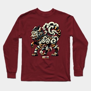 Nue Yokai Legend Tee: Mythical Japanese Beast Art Long Sleeve T-Shirt